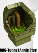 Toxic Sewer Tunnel Angle Pipe TS-086 by Dungeon Blocks