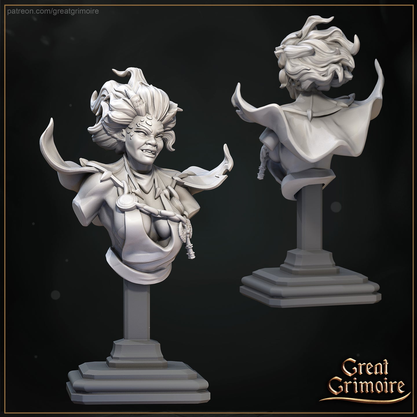 Tanis the Dragon Heiress Bust  by Great Grimoire