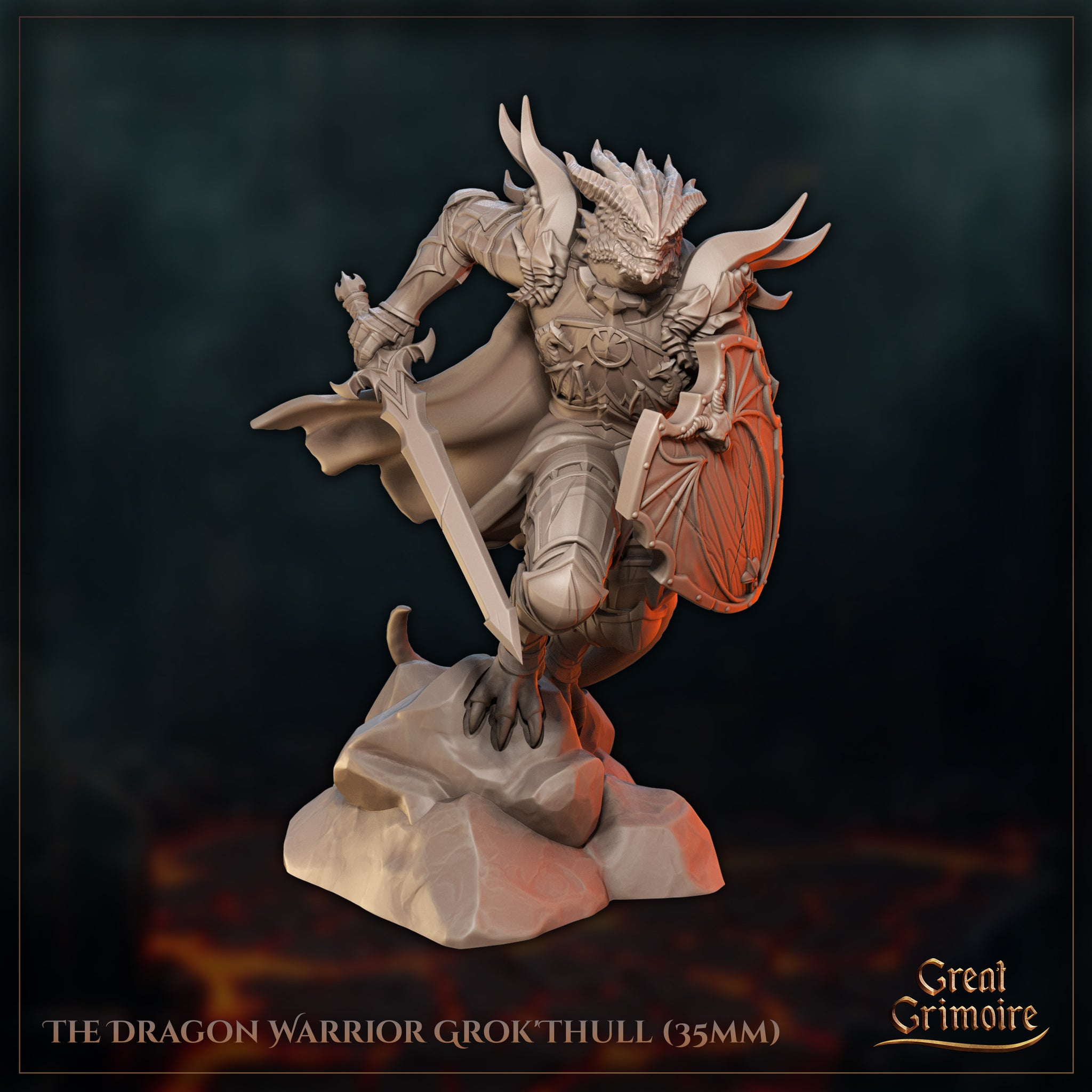 Lizardfolk Warrior Grok'Thull by Great Grimoire