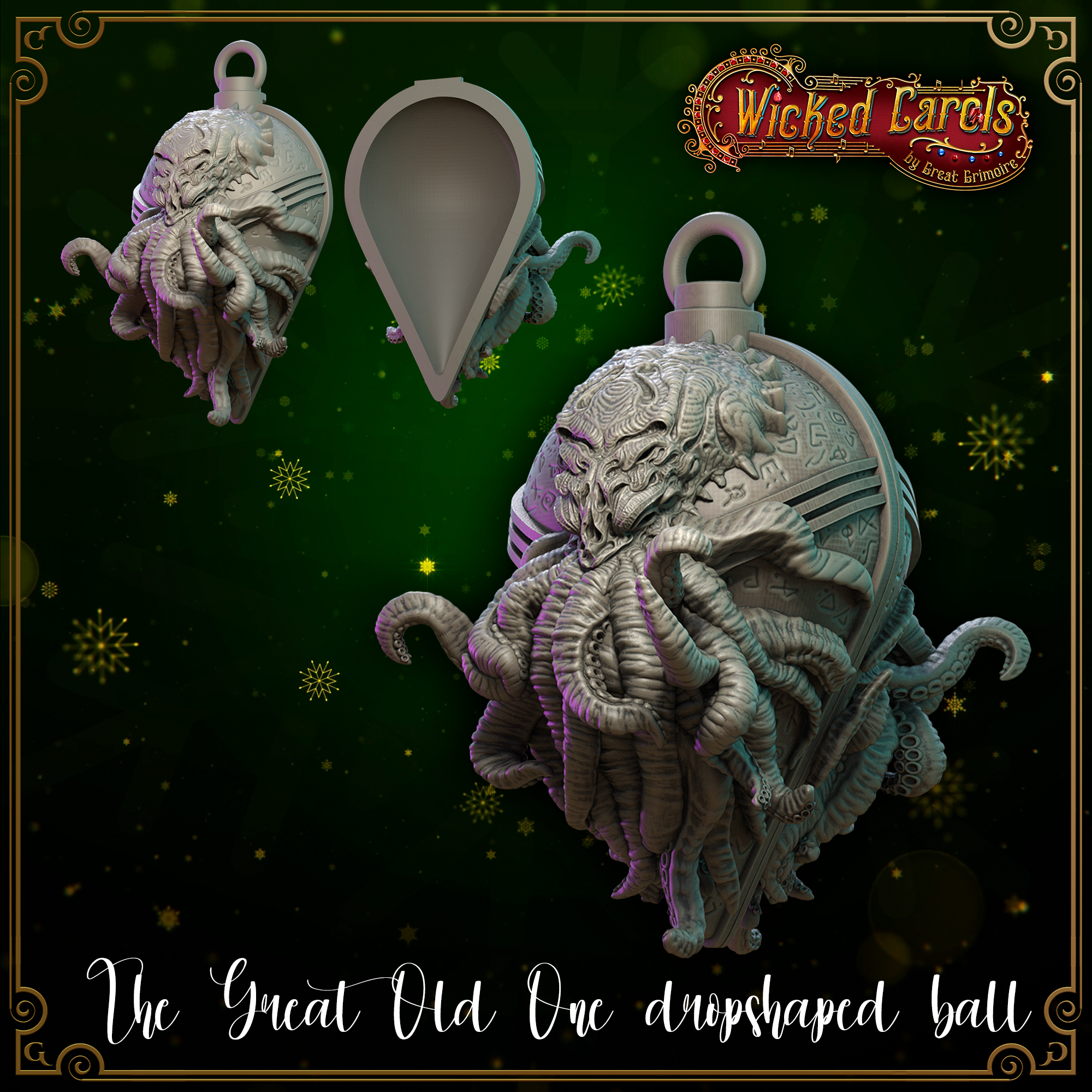 The Great Old One Xmas Bauble by Great Grimoire