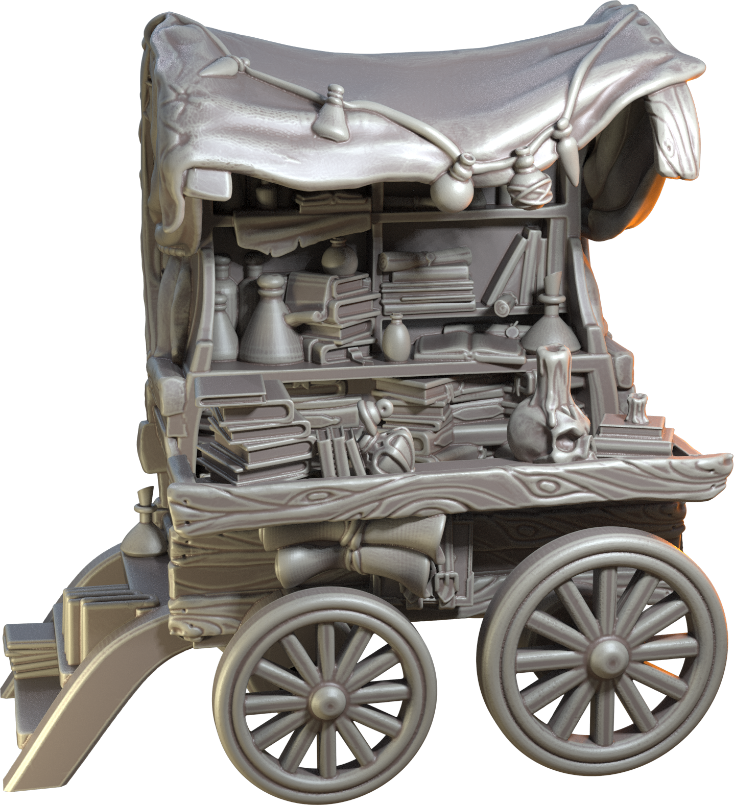 The Wandering Scholar's Cart by Great Grimoire