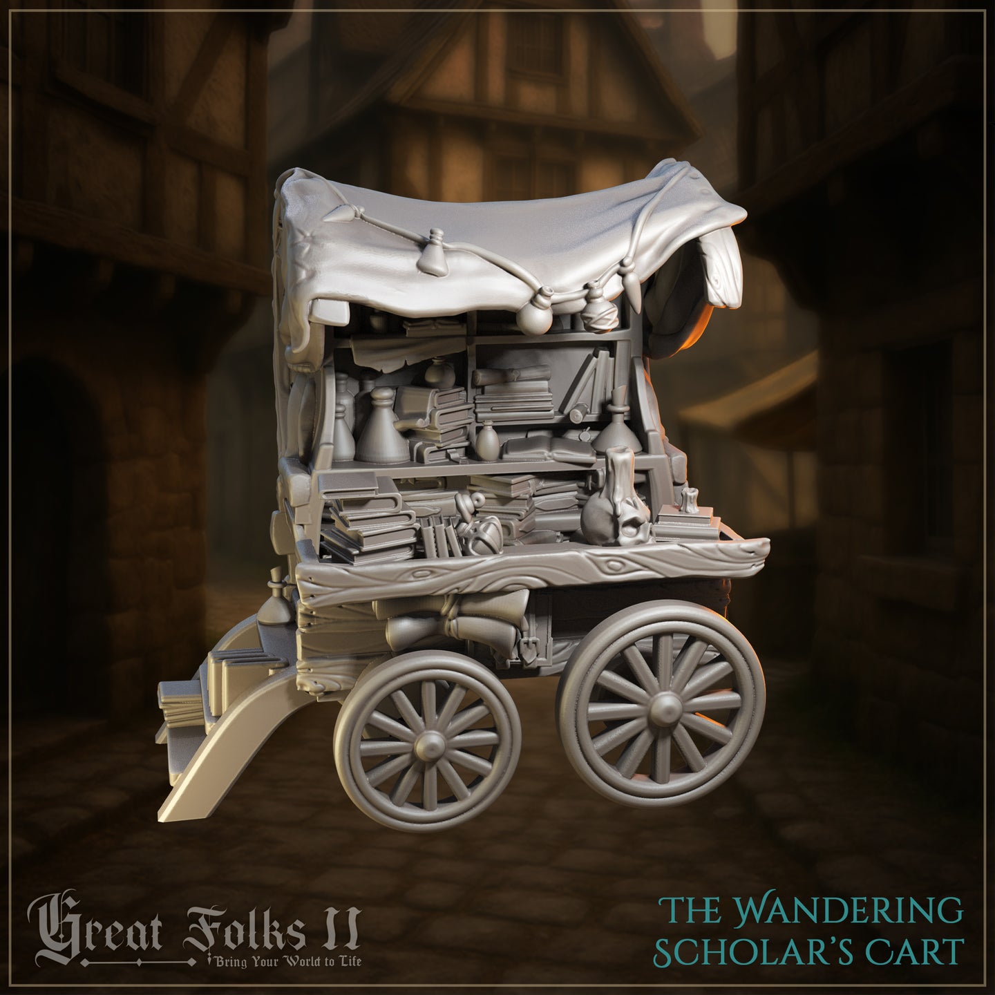 The Wandering Scholar's Cart by Great Grimoire