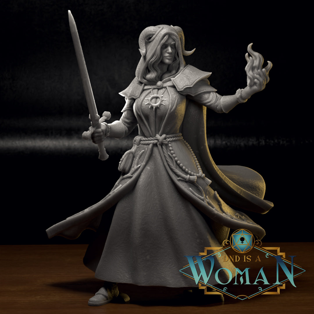 Tiefling Cleric - Lady Sunila by DnD Is A Woman