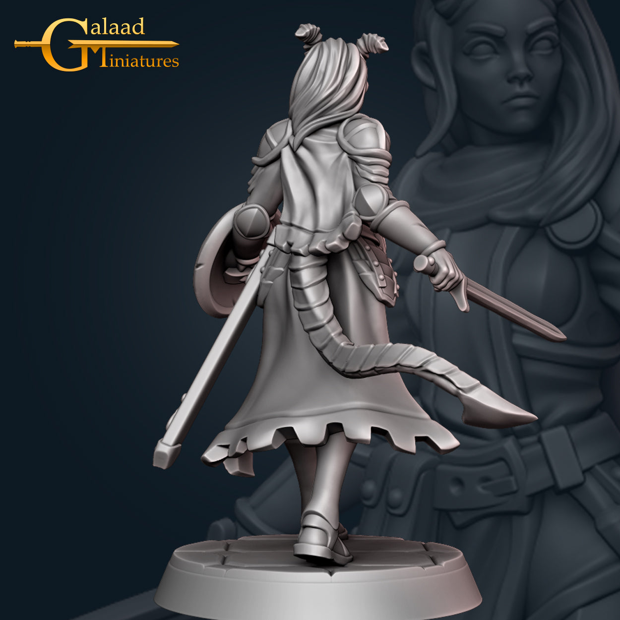 Tiefling Knight 01 by Galaad Miniatures