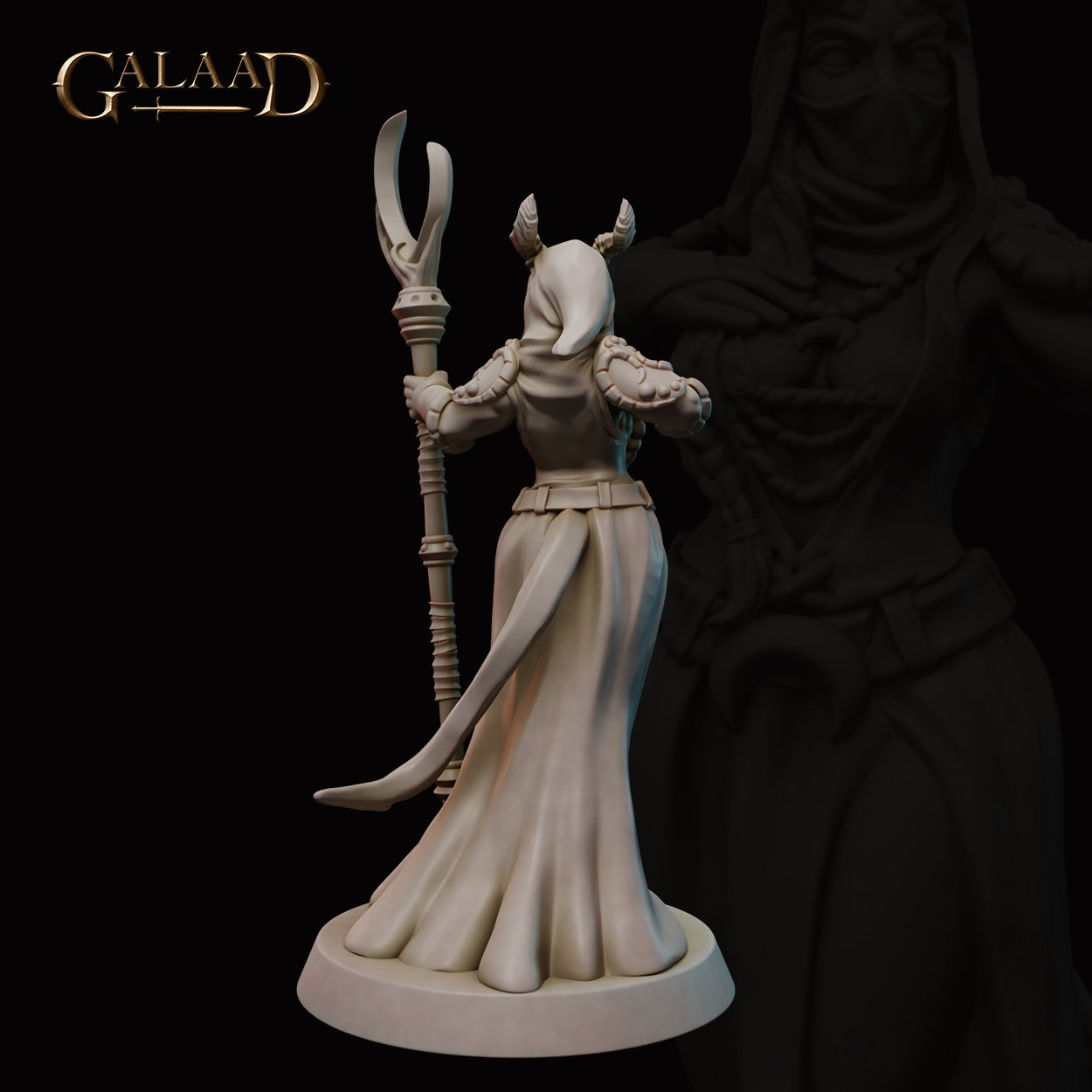 Female Tiefling Mage 01 by Galaad Miniatures