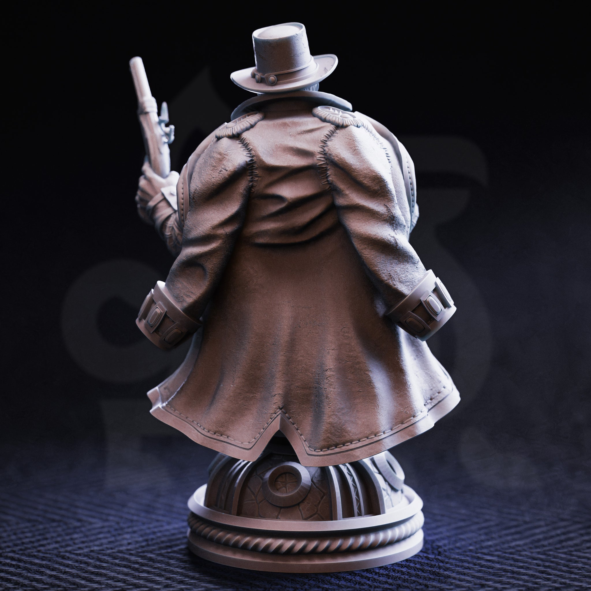 Dwarven Gunslinging Gangster (Torgrik Tall Hat) Bust  by DM Stash
