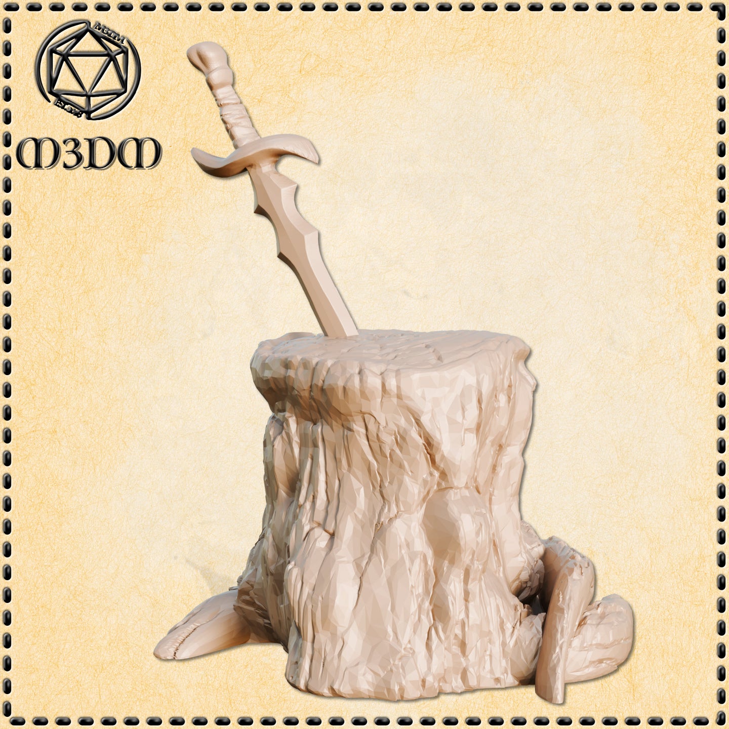 Tree Stump w/Sword by Mia Kay M3DM