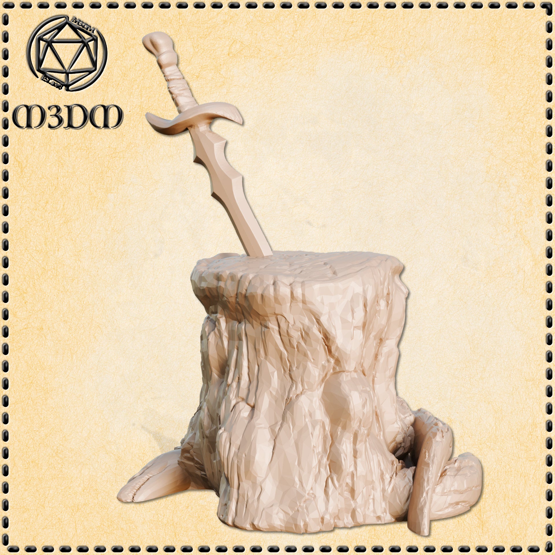 Tree Stump w/Sword by Mia Kay M3DM