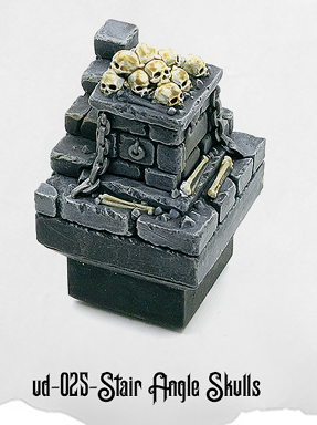 Ultimate Dungeon Stair Corner w/Skulls UD-025 by Dungeon Blocks