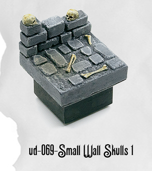 Ultimate Dungeon Short Wall w/Skulls 1 UD-069 by Dungeon Blocks