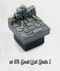 Ultimate Dungeon Short Wall w/Skulls 2 UD-070 by Dungeon Blocks
