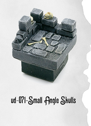 Ultimate Dungeon Short Wall Corner w/Skulls UD-071 by Dungeon Blocks