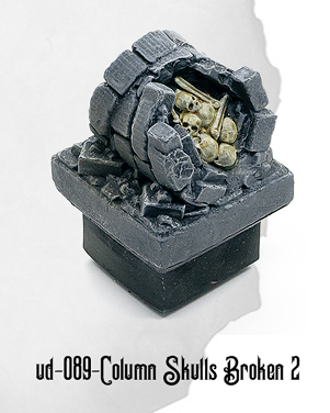 Ultimate Dungeon Column Broken w/Skulls 2 UD-089 by Dungeon Blocks