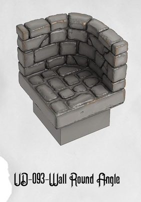 Ultimate Dungeon Round Corner Wall UD-093 by Dungeon Blocks