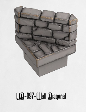 Ultimate Dungeon Wall Diagonal UD-097 by Dungeon Blocks