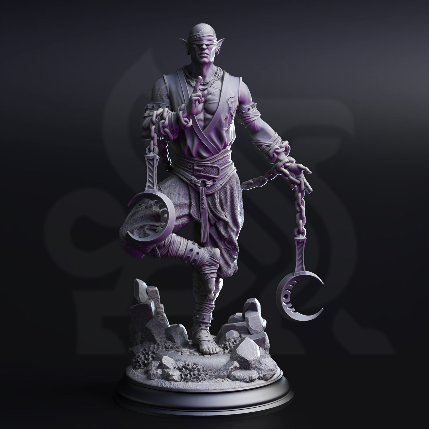 Drow Lunar Monk (Uxas the Reborn) by DM Stash