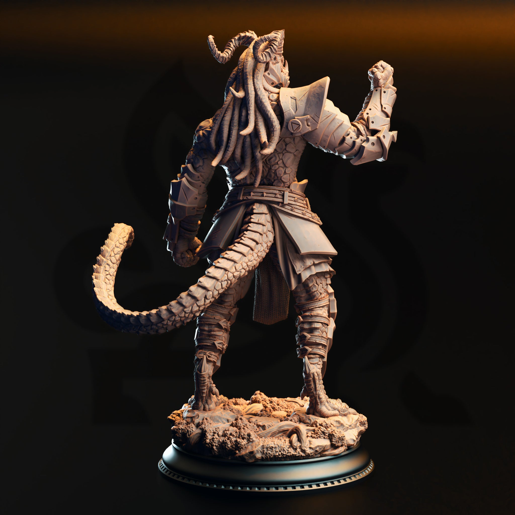 Black Dragonborn Fighter (Vaakrin Steeljaw) by DM Stash
