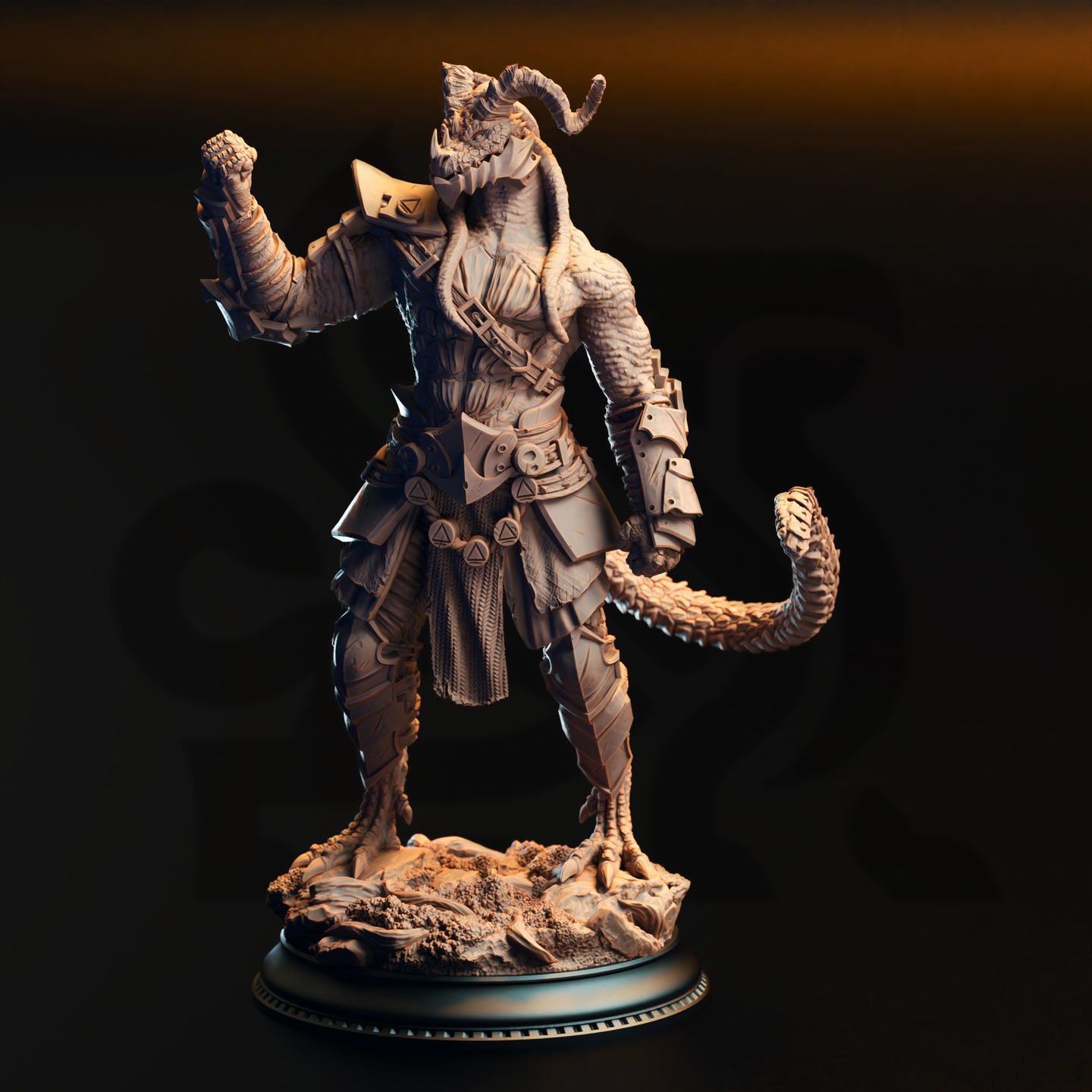 Black Dragonborn Fighter (Vaakrin Steeljaw) by DM Stash