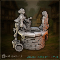 Village Gossip by the Well by Great Grimoire