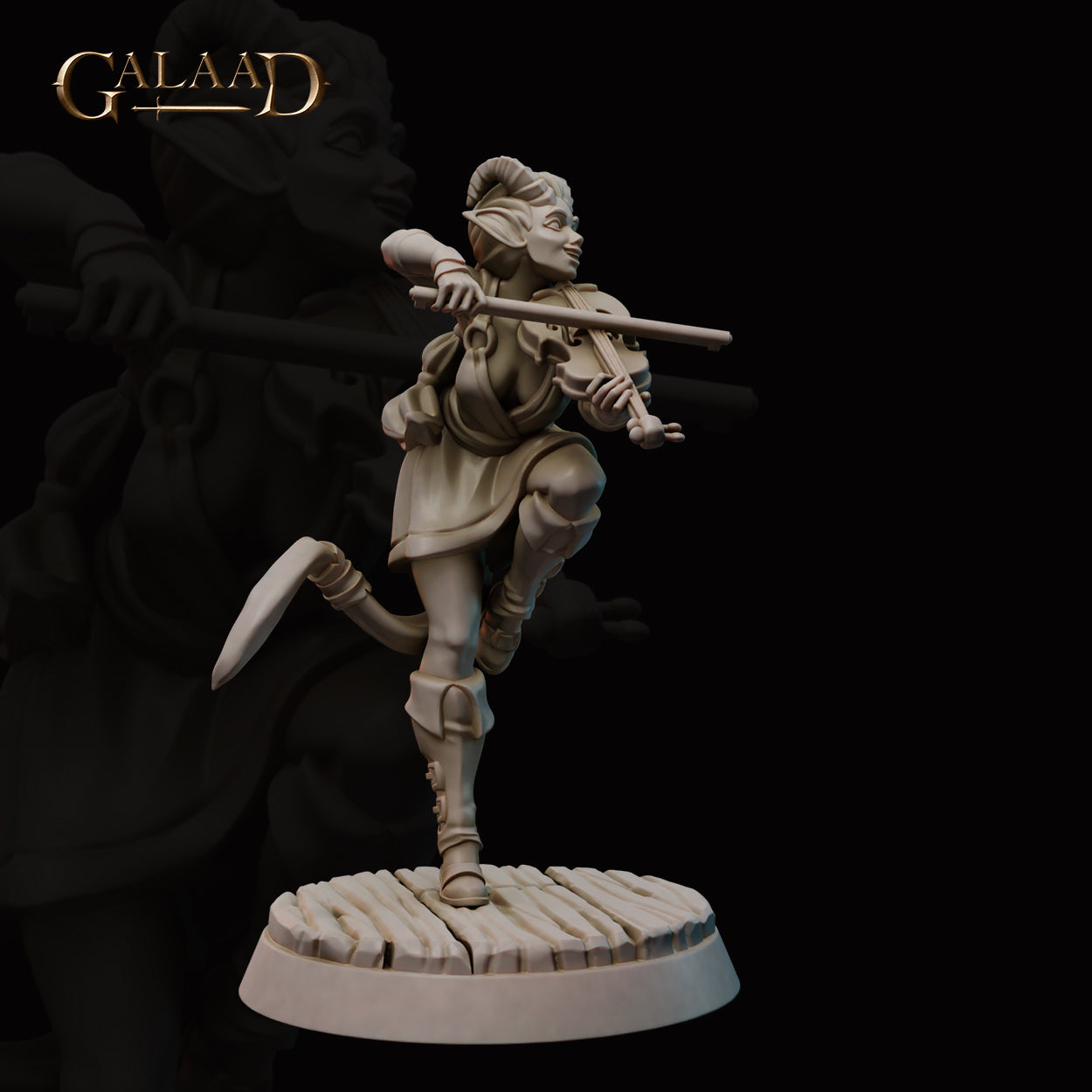 Female Tiefling Bard Violon by Galaad Miniatures