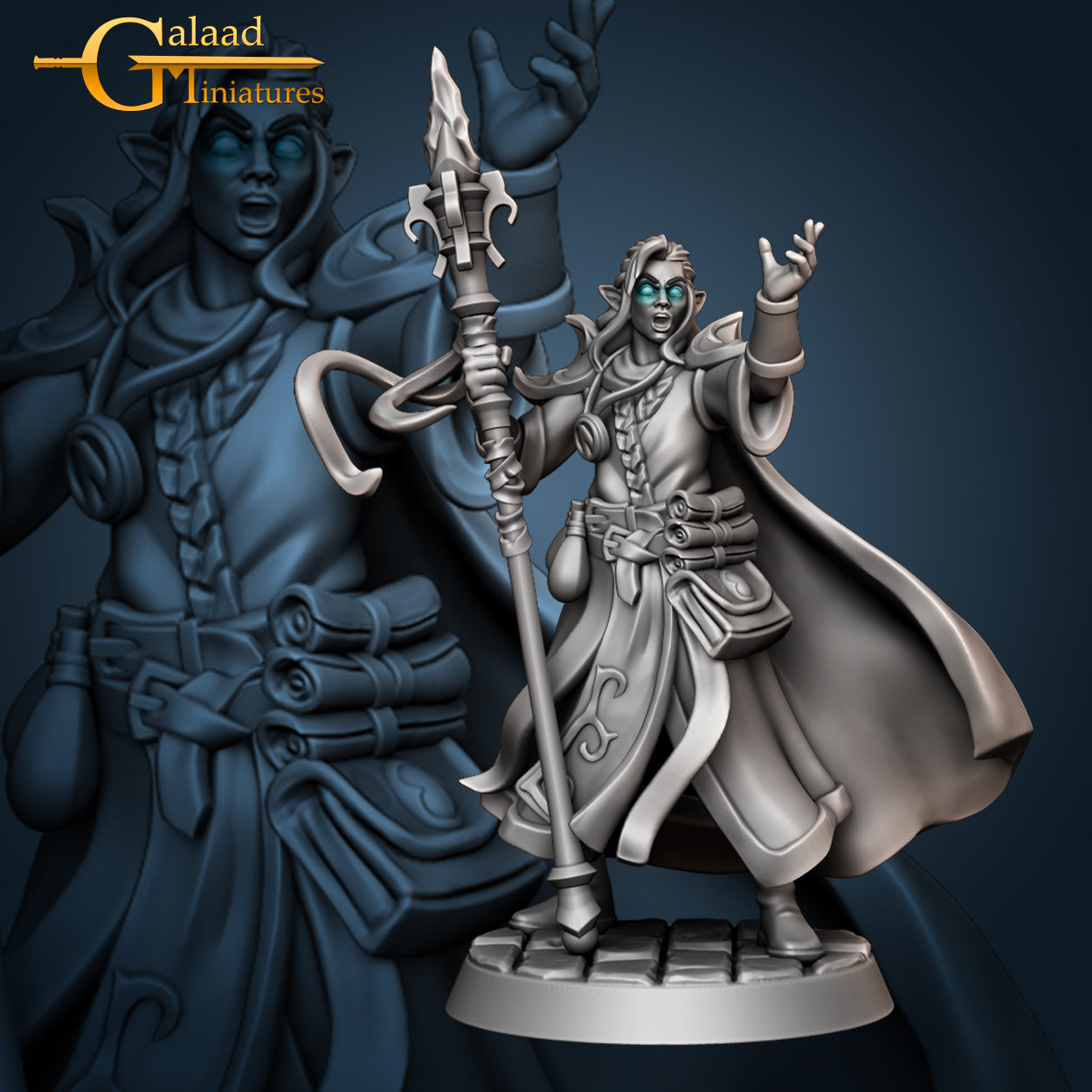 Human Wizard Fenton 01 by Galaad Miniatures