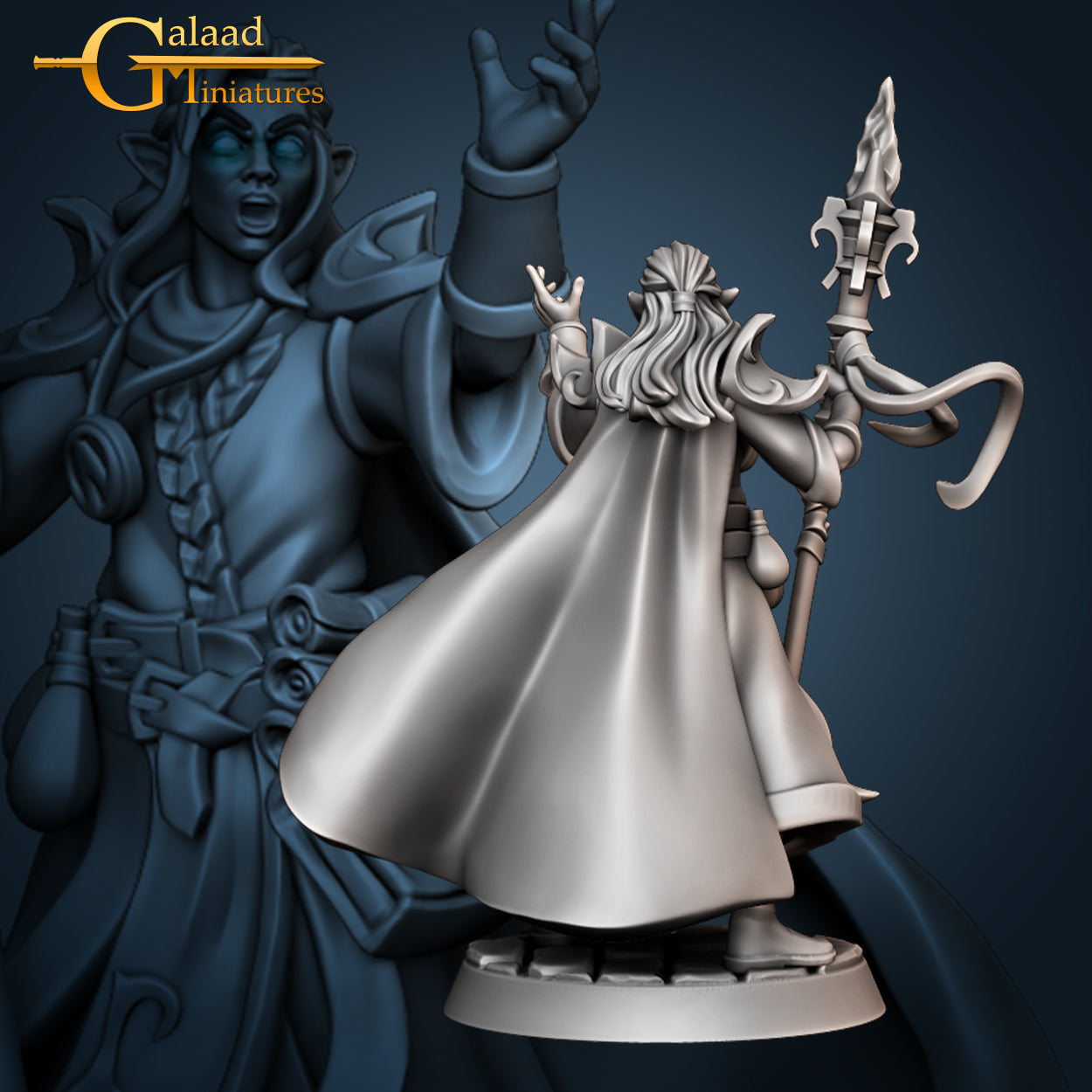 Human Wizard Fenton 01 by Galaad Miniatures