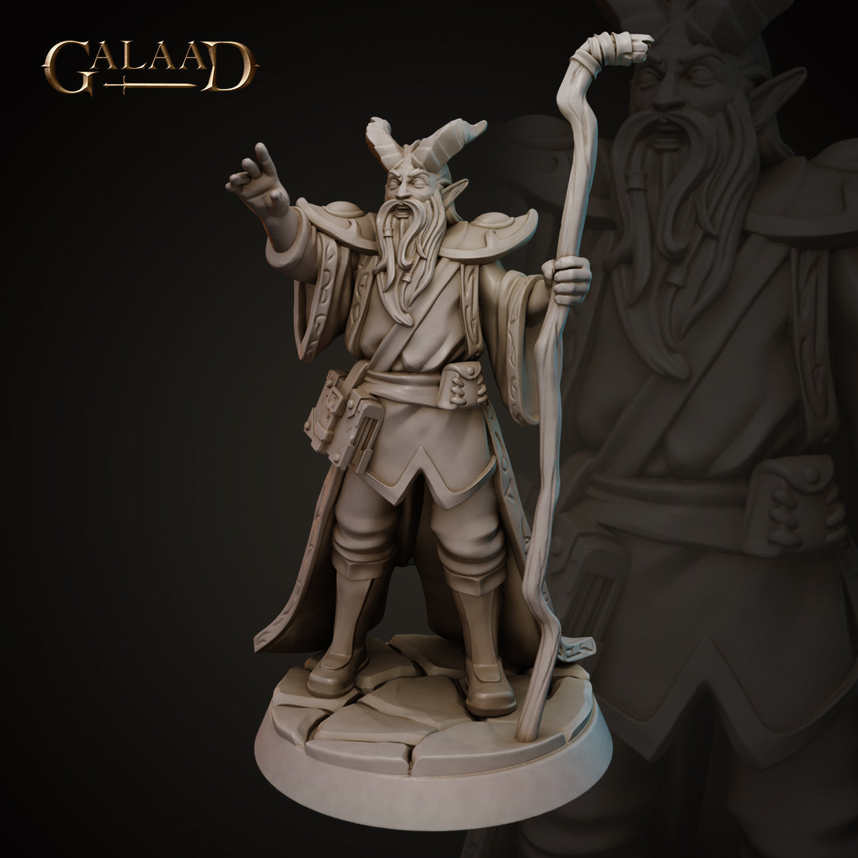 Male Tiefling Wizard 01 by Galaad Miniatures