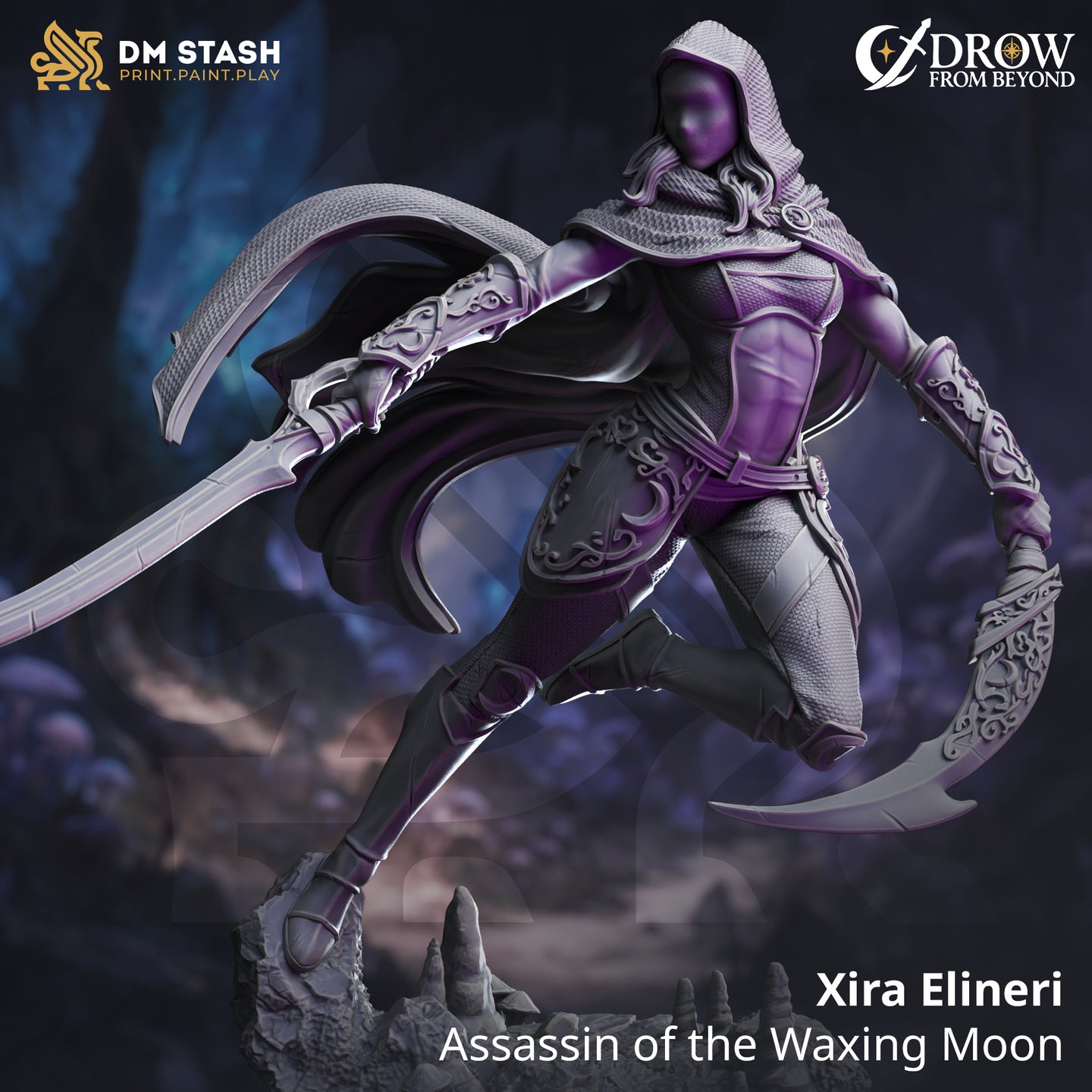 Drow Assassin of the Waxing Moon (Xira Elineri) by DM Stash