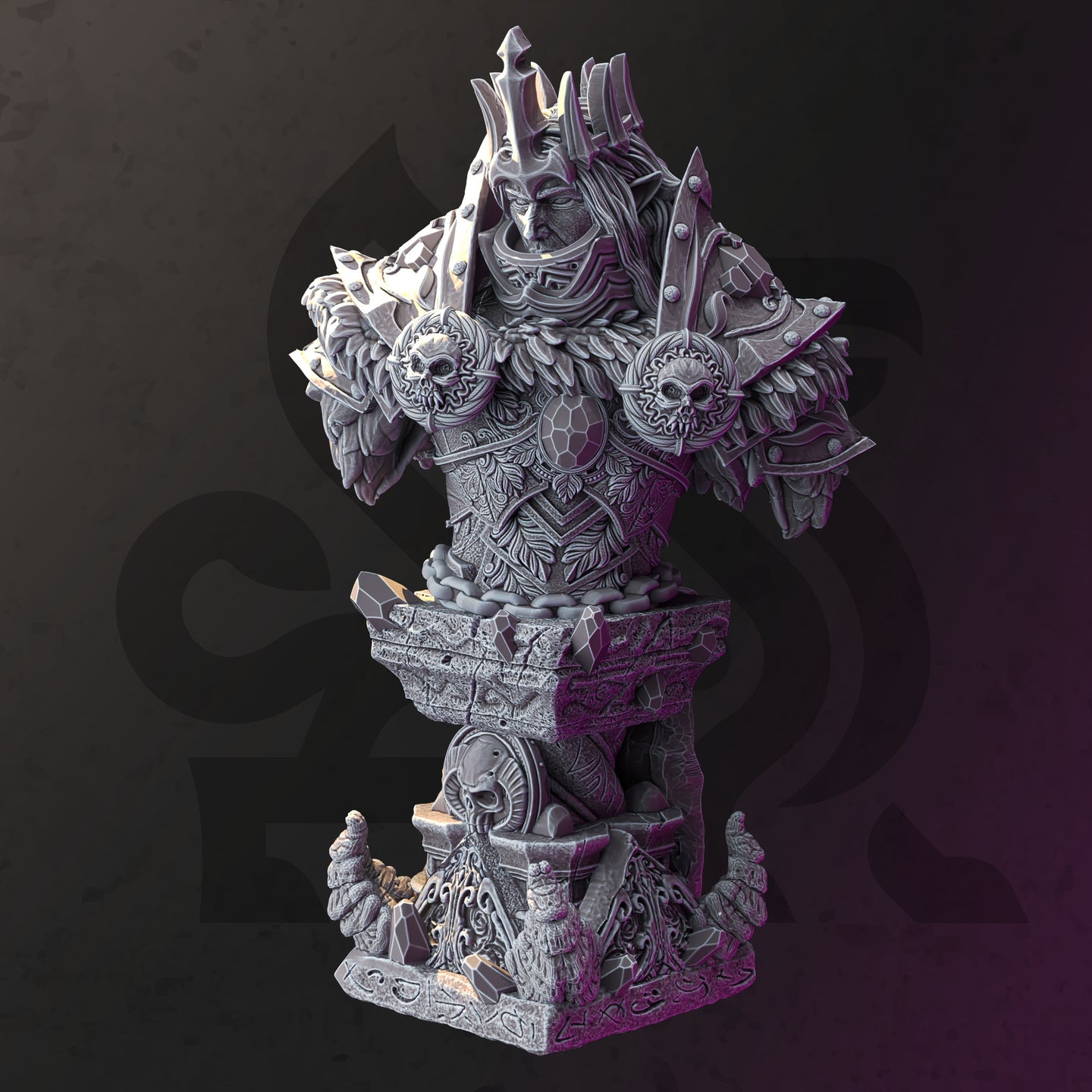 Fallen Paladin (Yinyslim) Bust  by DM Stash