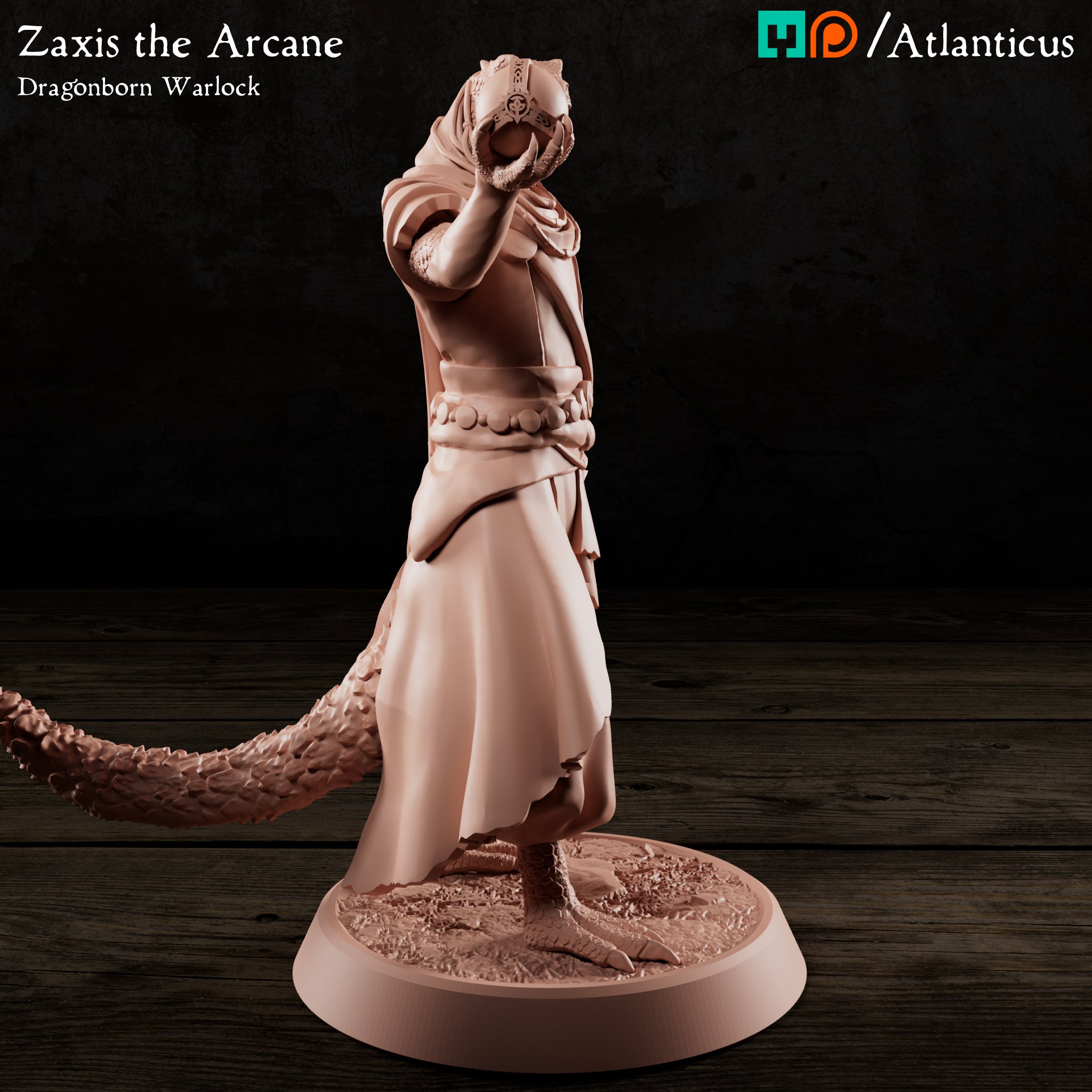 Zaxis the Arcane Dragonborn Mage by Atlanticus Arts