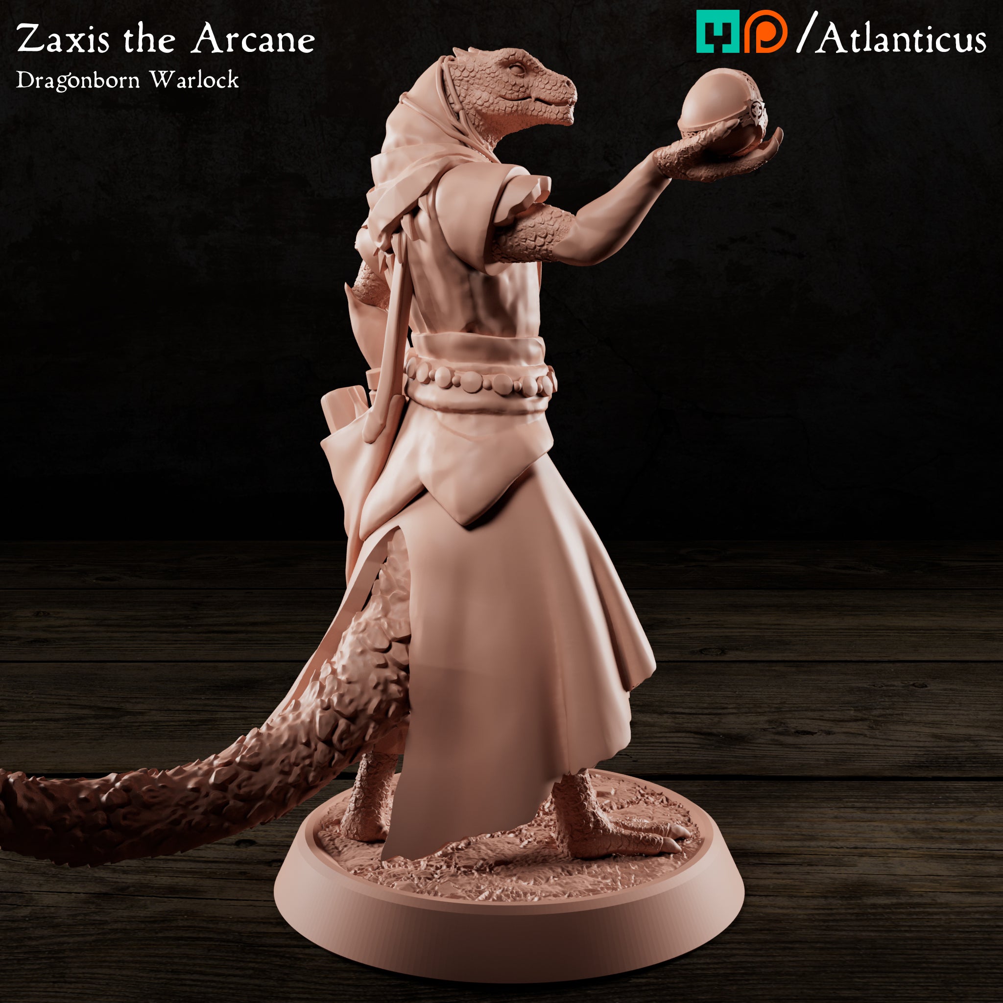 Zaxis the Arcane Dragonborn Mage by Atlanticus Arts