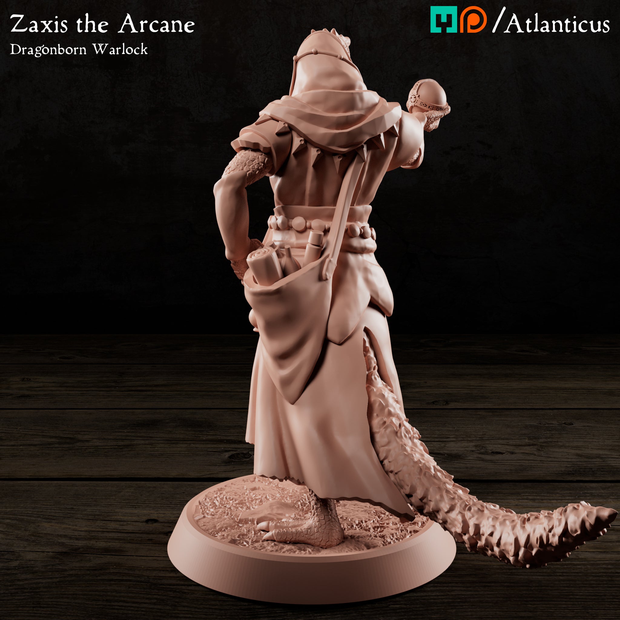 Zaxis the Arcane Dragonborn Mage by Atlanticus Arts