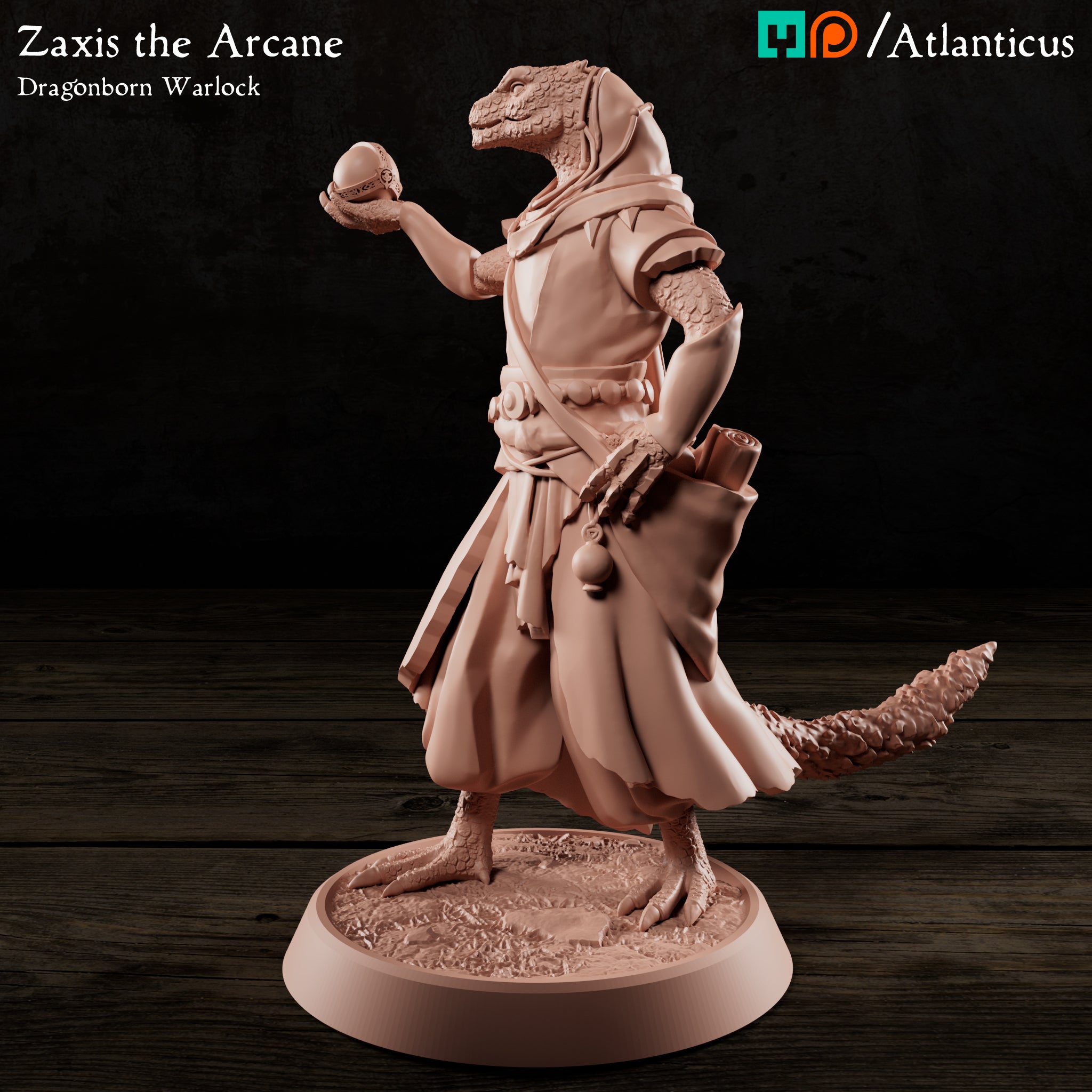 Zaxis the Arcane Dragonborn Mage by Atlanticus Arts