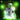 Green-skinned humanoid figure crouching low, face deeply lined and scowling, with glowing spectral tendrils coiling around torso and arms. Sculpt by The Toadstool Weaver.