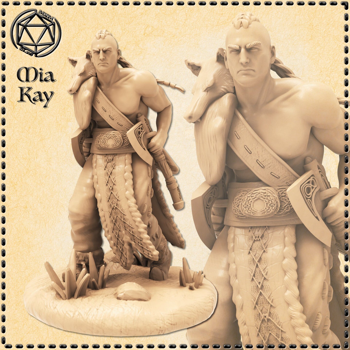 Human Wolf Warrior by Mia Kay M3DM