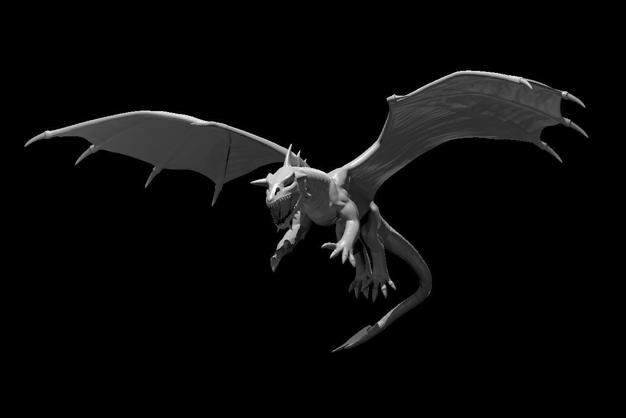 Black Dragon Wyrmling Flying by MZ4250