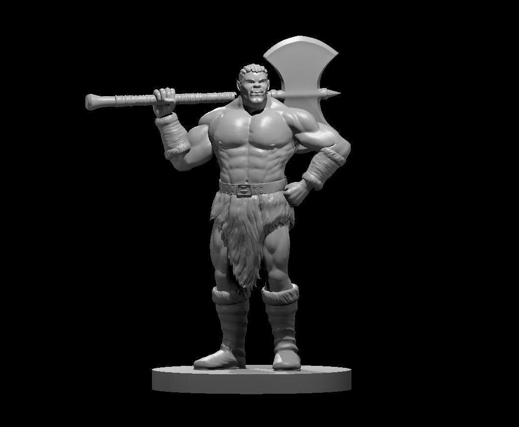 Half-Orc Barbarian Male w/Axe by MZ4250