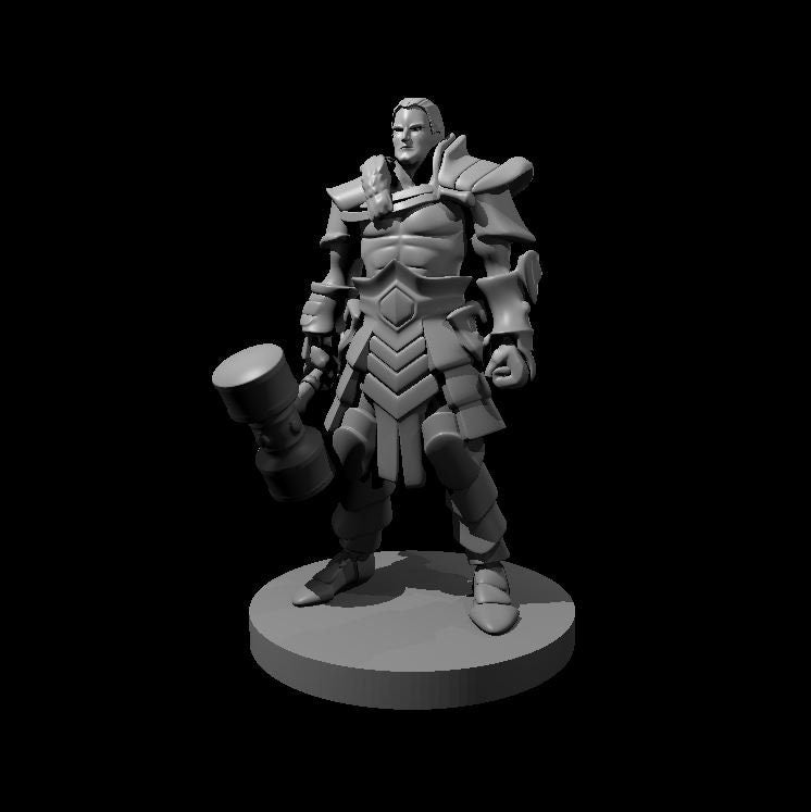 Human Barbarian Male w/2 Axes by MZ4250