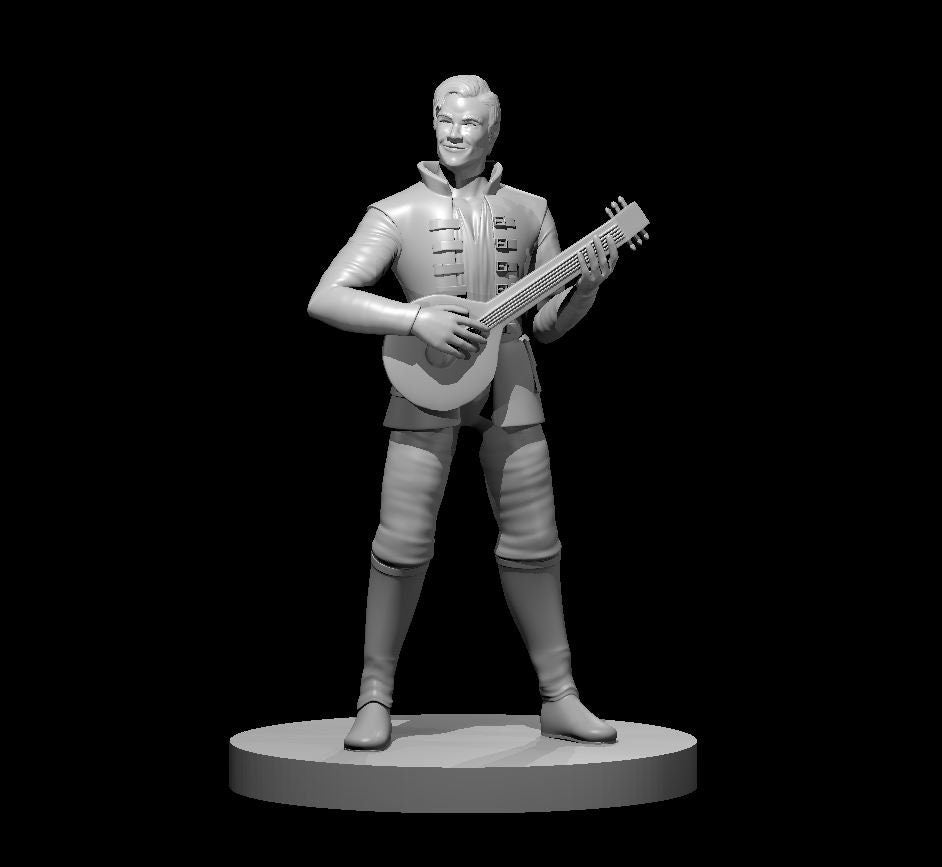 Human Bard Male w/Guitar by MZ4250