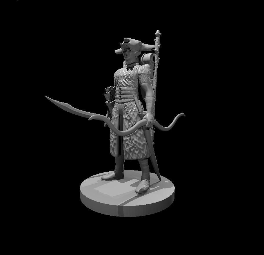 Elf Druid Male w/Bow by MZ4250