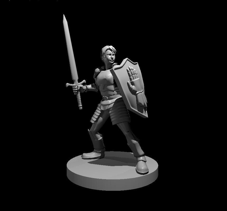 Human Female Paladin Fallen Paladin by MZ4250