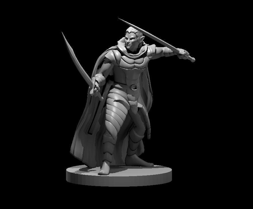 Elf Ranger Male w/2 Swords by MZ4250