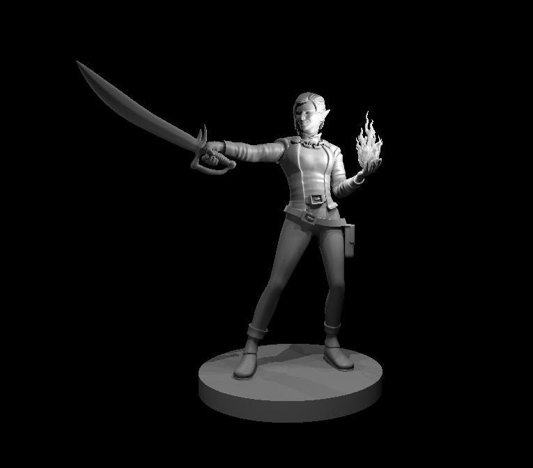 Elf Warlock w/ Skull Staff by MZ4250