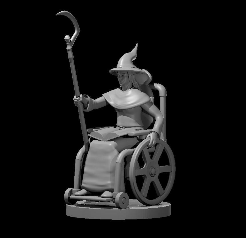 Human Female Wizard in Wheelchair by MZ4250