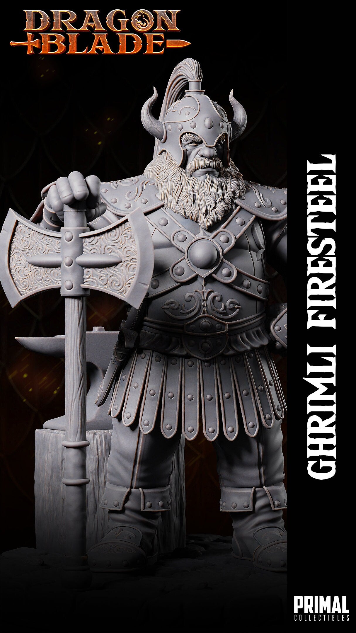 Dwarf Fighter (Ghrimli Firesteel) by Primal Collectibles