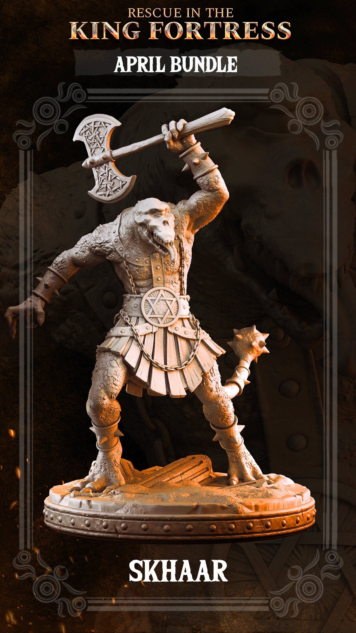 Lizardfolk Fighter (Skhaar) by Primal Collectibles