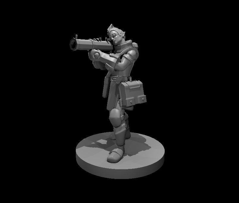 Elf / Half-Elf Artificer Half-Elf w/Hammer by MZ4250