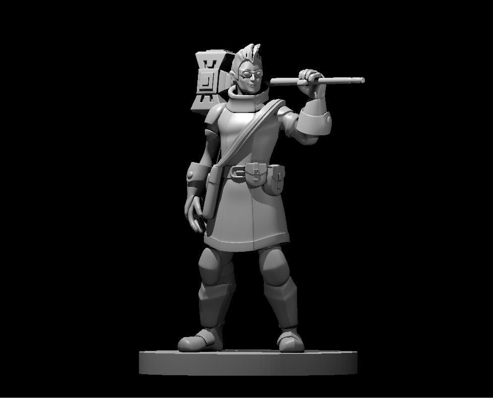 Elf / Half-Elf Artificer Elf w/Cannon by MZ4250