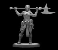 Half-Orc Barbarian Female w/Axe by MZ4250