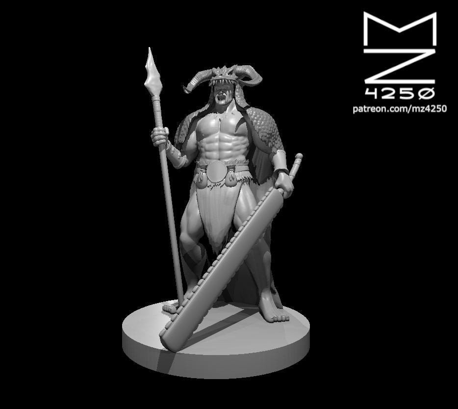 Human Barbarian Male w/Barrel by MZ4250